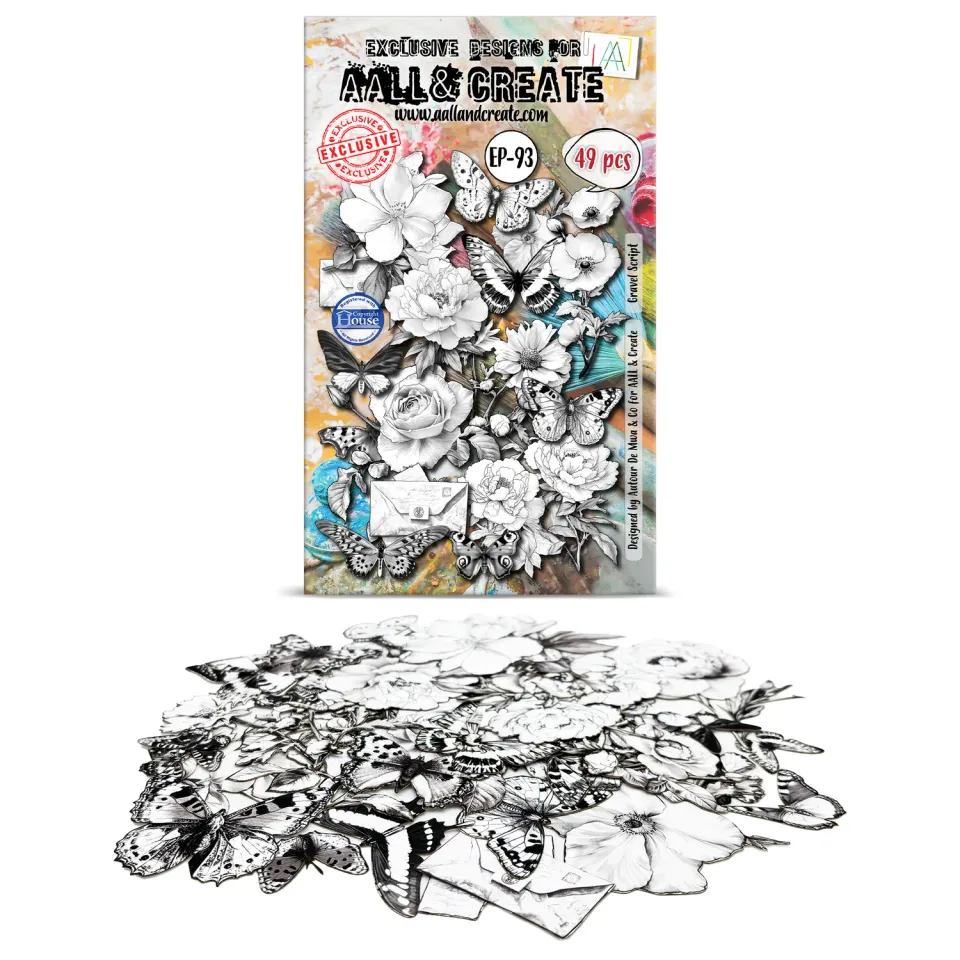AALL and Create EP-93 Gravel Script Ephemera 49 Teile