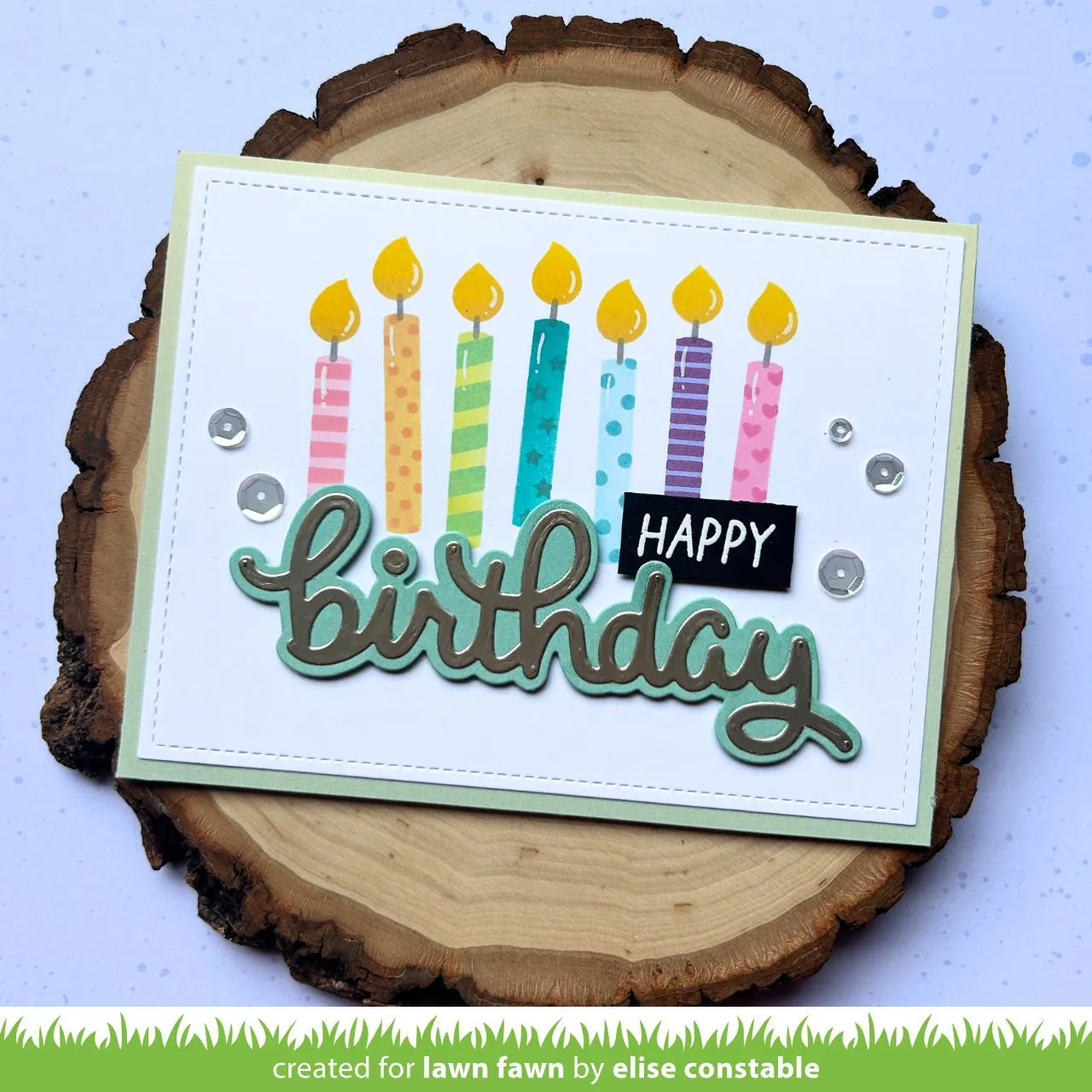 Lawn Fawn Scripty Birthday Outline Stanze Kontur