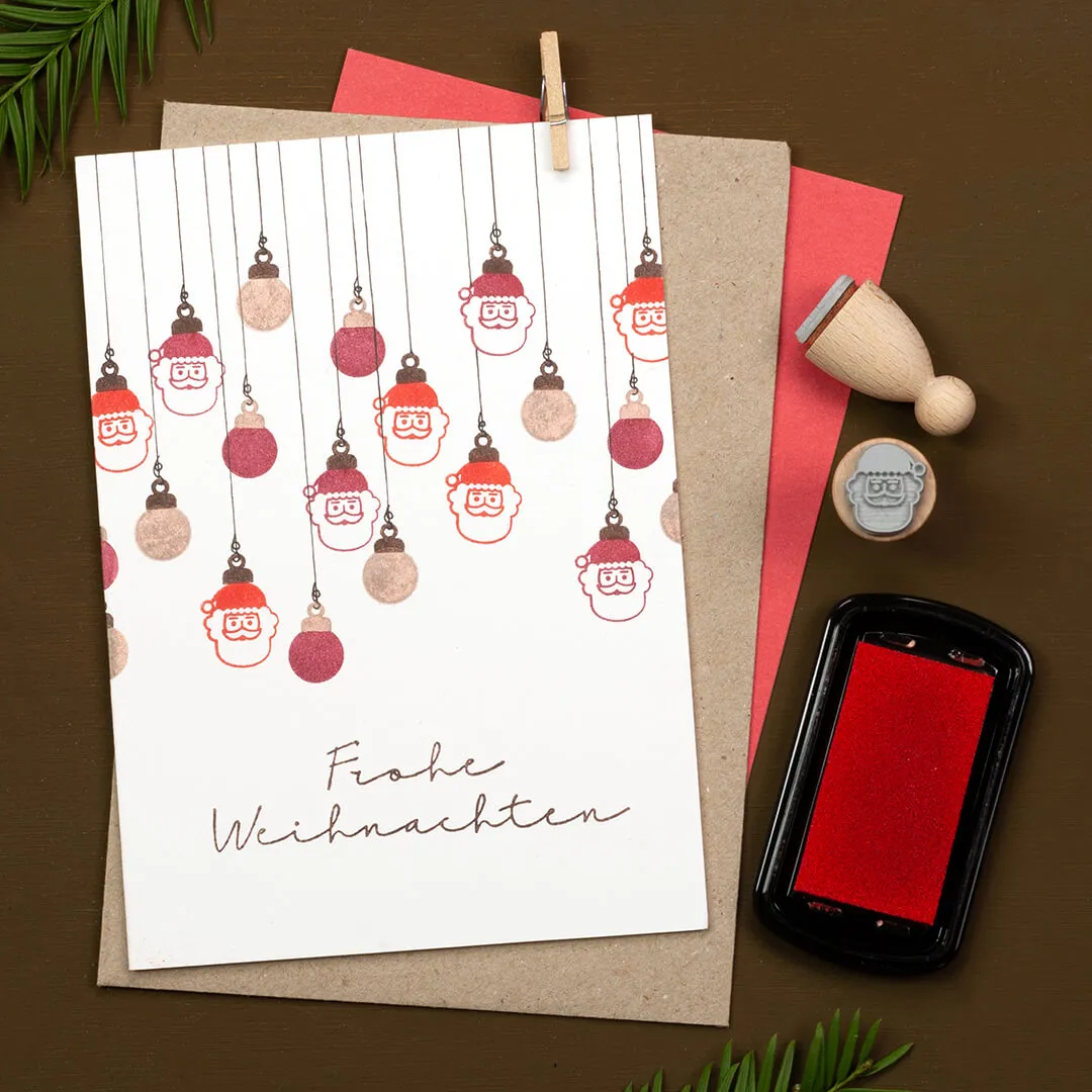 Perlenfischer Santa head small Stempel 16 x 14 mm