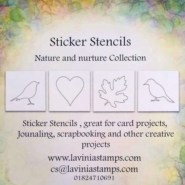 Lavinia-Stamps Sticker Stencils Klebeschablonen 4er Set