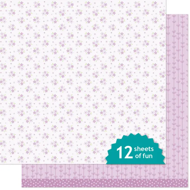 Lawn Fawn Blissful Blossoms LF4008 Verbena Designpapier lila