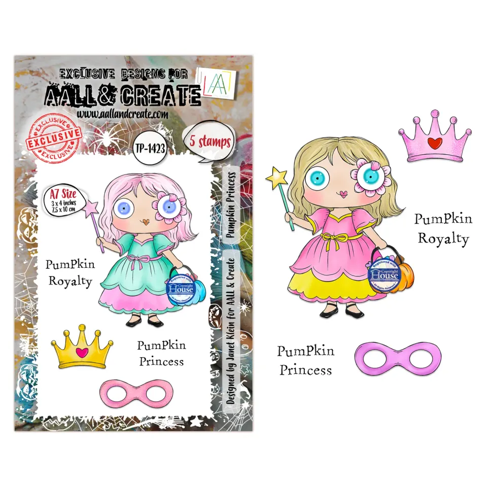 AALL and Create TP-1423 Pumpkin Princess Stempelset A7 Halloween