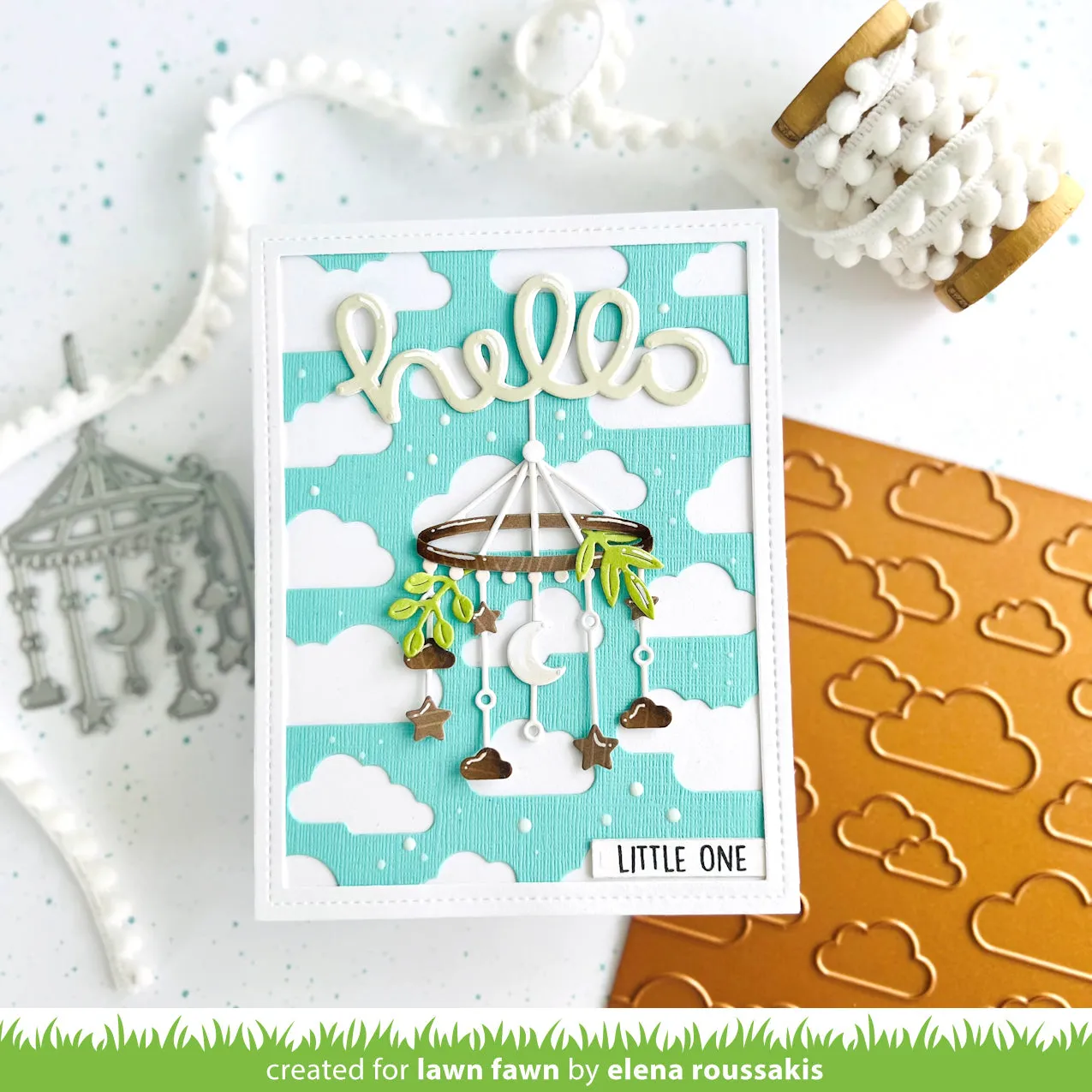 Lawn Fawn Moon and Stars Mobile Stanzschablone