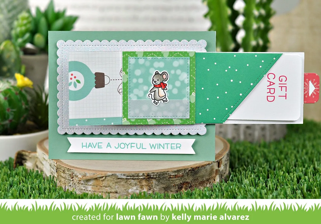 Lawn Fawn Diagonal Gift Card Pocket Lawn Cuts Stanzen