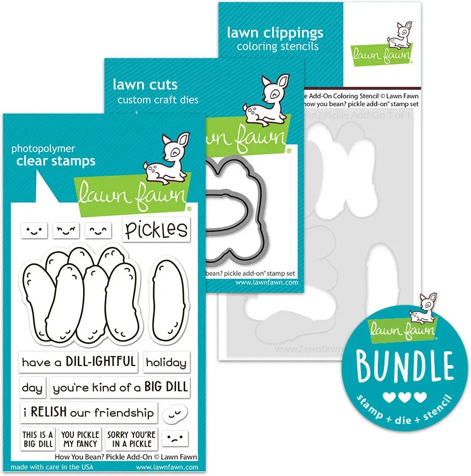 Lawn Fawn How You Bean Pickle Add-On Stempel+Stanzen Bundle