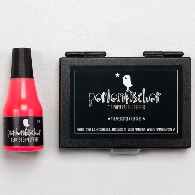 Perlenfischer Stempelkissen Set Neon Pink 25 ml Dye Ink