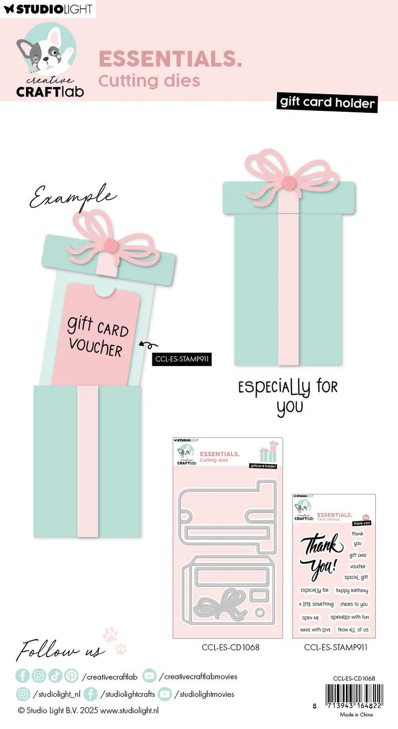 StudioLight Creative Craftlab Giftcard Holder Stanzschablone