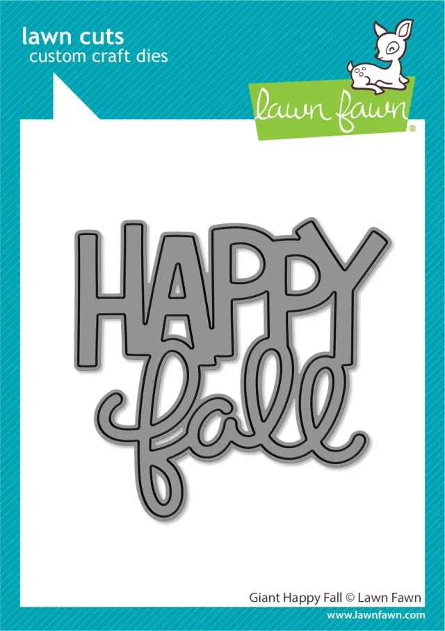 Lawn Fawn Giant Happy Fall Lawn Cuts Stanzschablone Herbstgruss