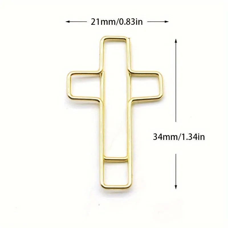 Ieebee Cross Shaped Büroklammern Gold 20 Stück Metall