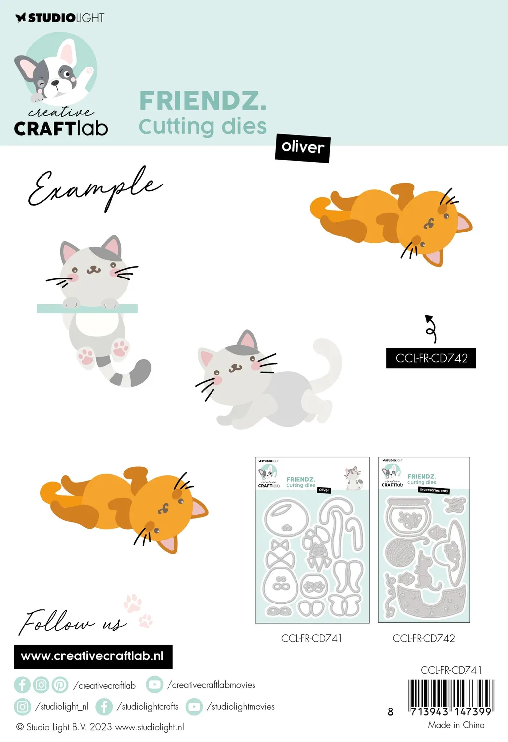 StudioLight Creative Craftlab Friendz Oliver Stanzschablone