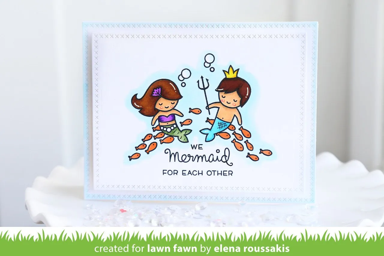 Lawn Fawn Large Cross-Stitched Rectangle Stanzschablonen 4er