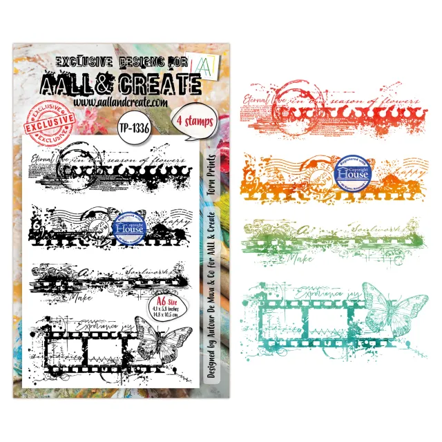 AALL and Create TP-1336 Torn Prints Stempel A6 Clear