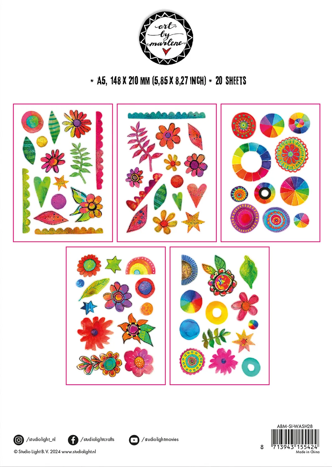 StudioLight Art by Marlene Colorful Elements Washi Sticker bunt