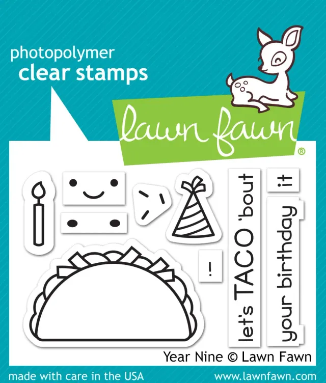 Lawn Fawn Year Nine Stempel Taco Mini