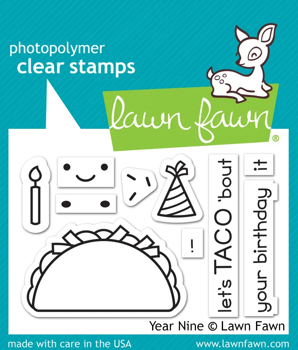 Lawn Fawn Year Nine Stempel Taco Mini