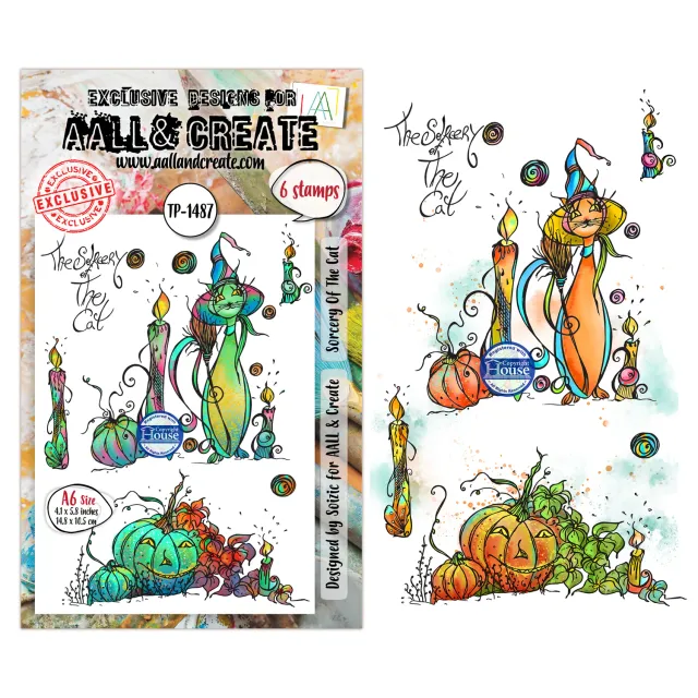 AALL and Create TP-1487 Sorcery of the Cat Stempel A6 Katze
