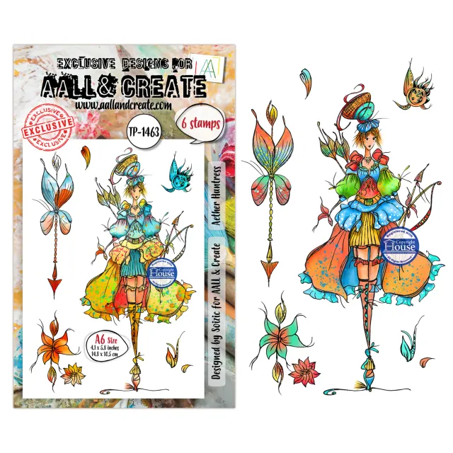 AALL and Create TP-1463 Aether Huntress Stempelset A6 6 Motive