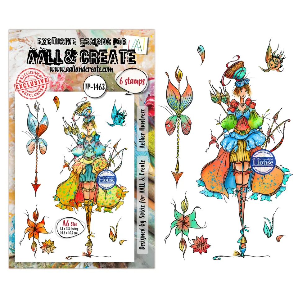 AALL and Create TP-1463 Aether Huntress Stempelset A6 6 Motive