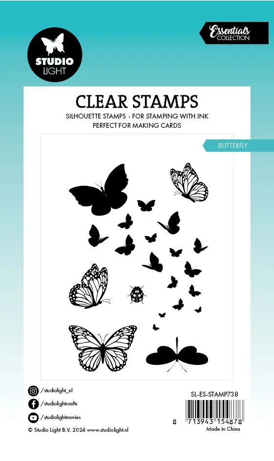 StudioLight Essentials Butterfly Clear Stempel