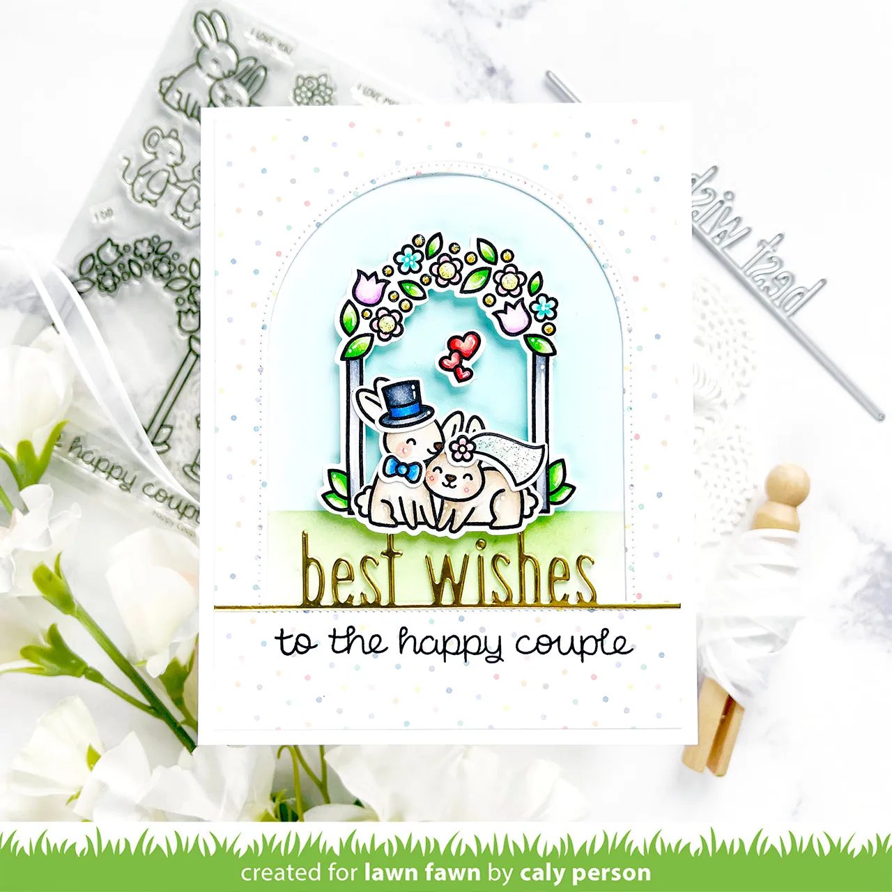 Lawn Fawn Happy Couples Clear Stamps Hochzeitstiere