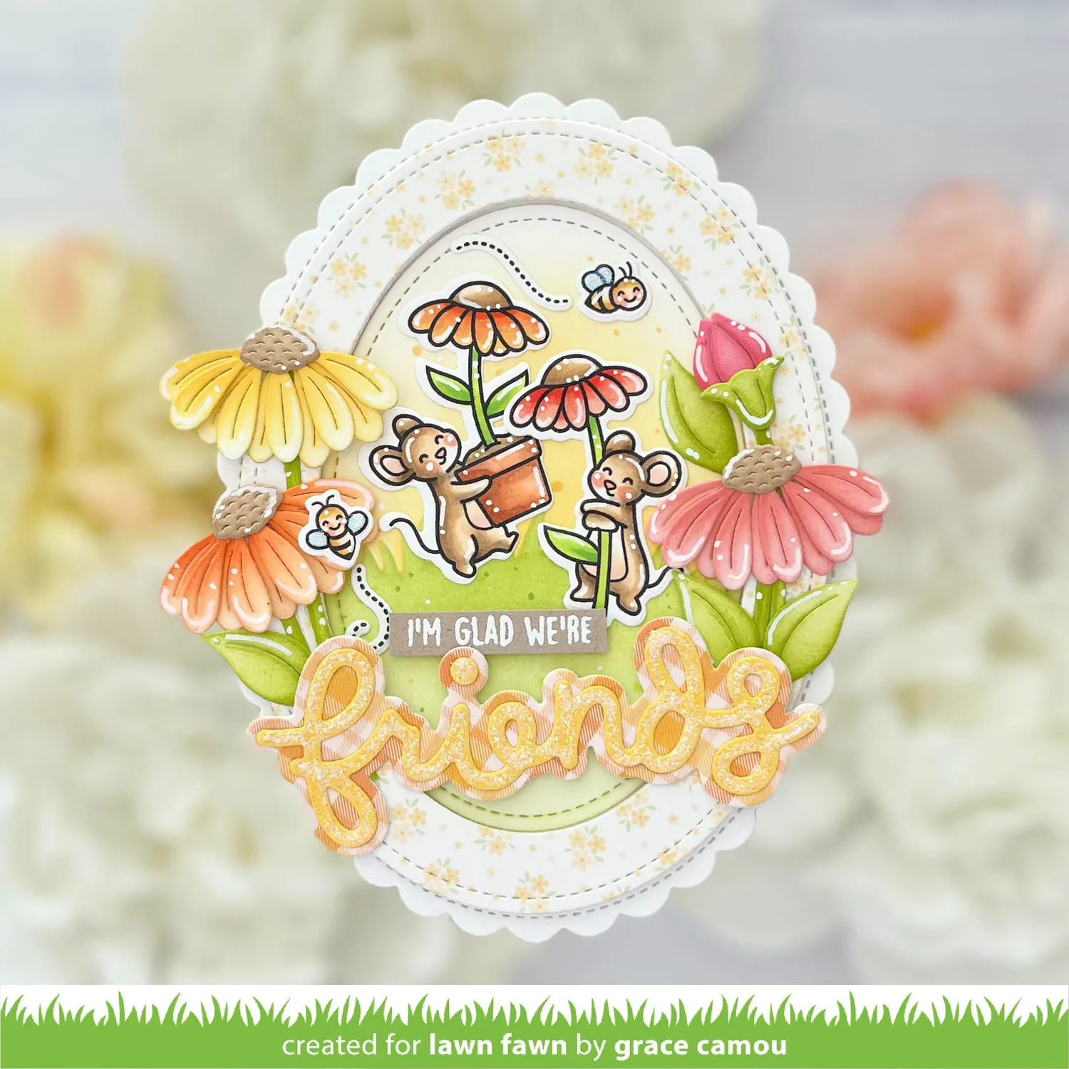 Lawn Fawn Lawn Cuts Scripty Friends Outline Add-On Stanze 1-tlg