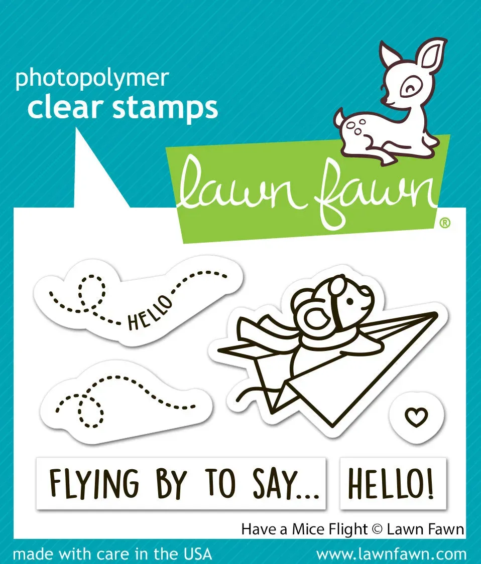 Lawn Fawn Have a Mice Flight LF4040 Stempelset Mini