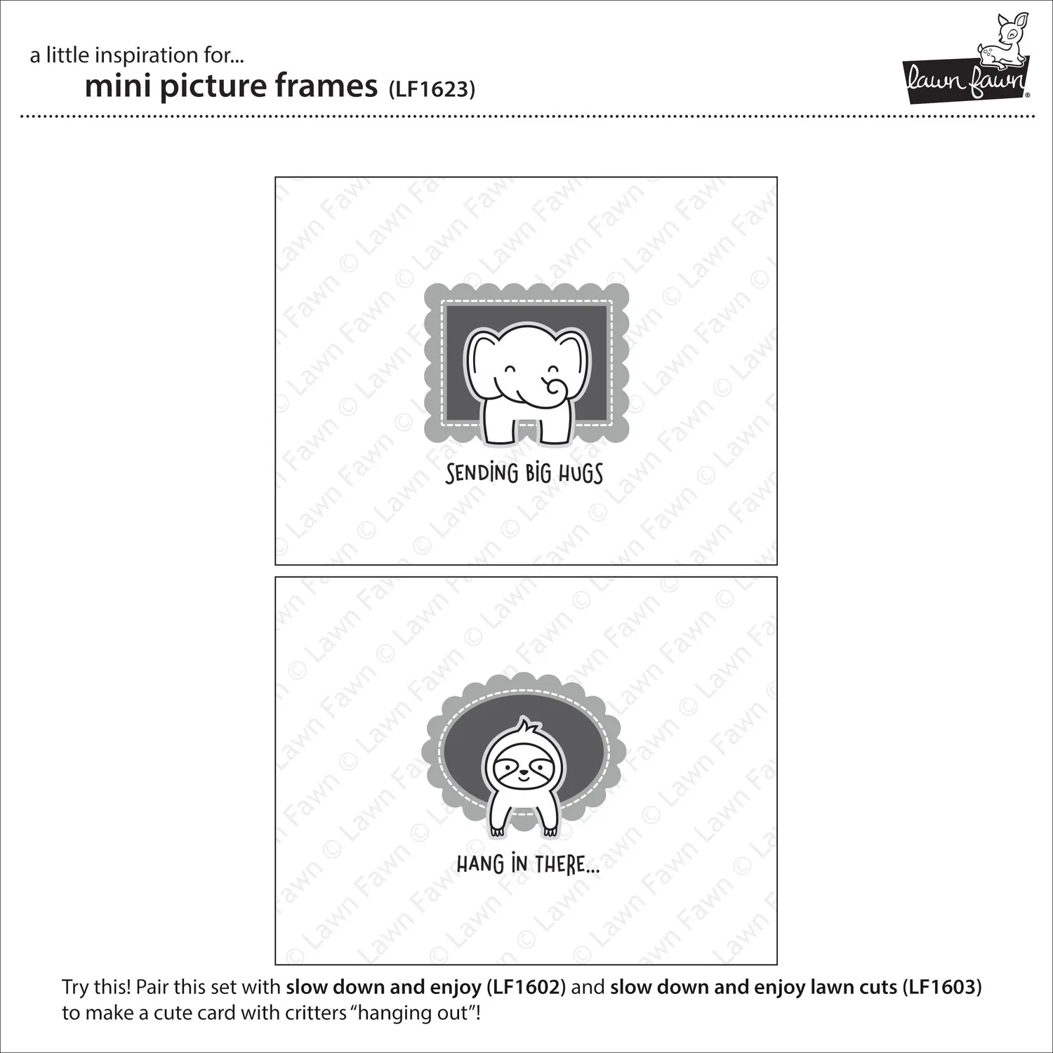 Lawn Fawn Mini Picture Frames Stanzen Rahmen 4tlg