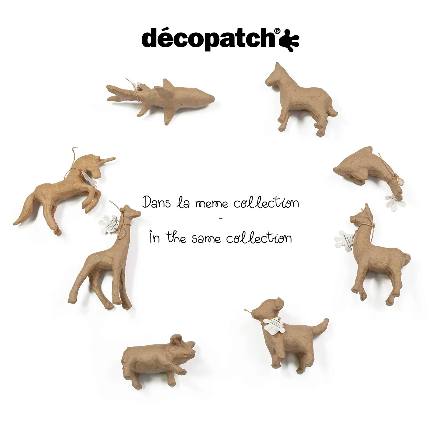 décopatch AP157O Henne XS Pappmaché-Figur 8 cm