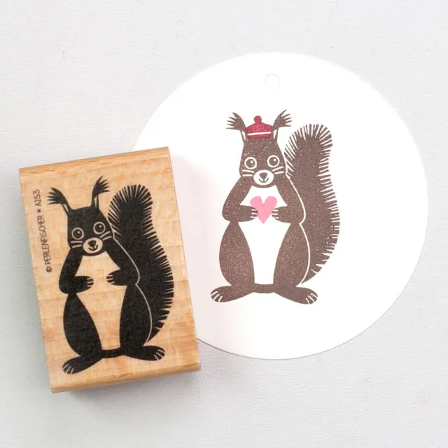 Perlenfischer Eichhörnchen 2 Stempel 31x47 mm