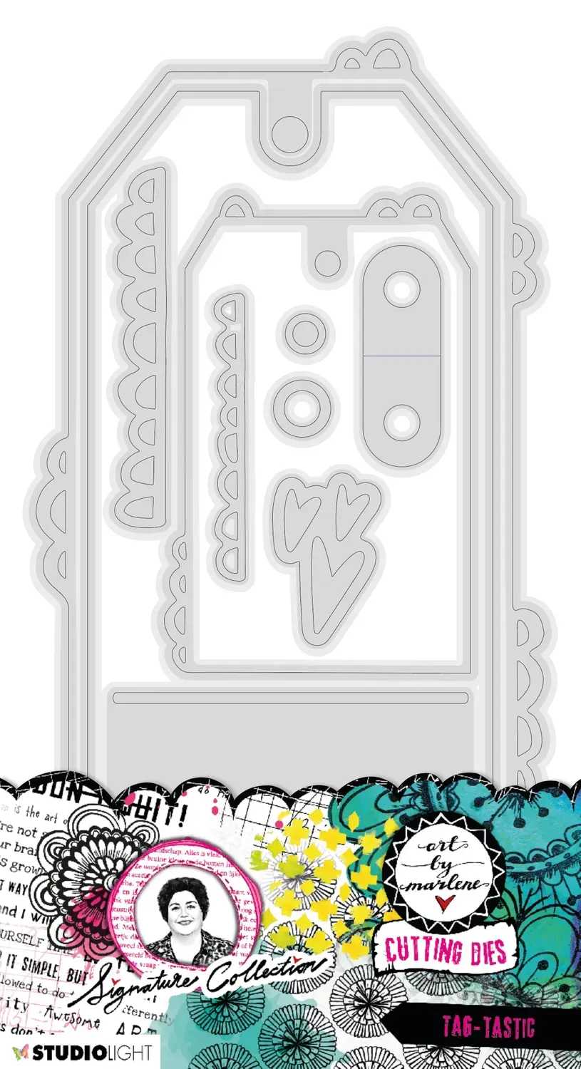 Art by Marlene Signature Stanzschablone Tag-tastic Groß