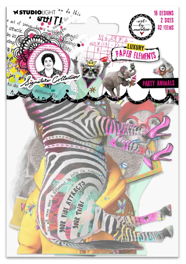 Art by Marlene Signature Party Animals Papierelemente 32 Teile