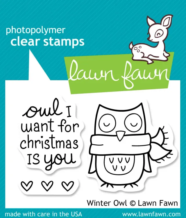 Lawn Fawn Winter Owl Stempel Eule 3-teilig Weihnachten