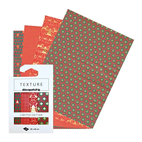 décopatch Foil Papier Dalécarlie 4 Bögen Metallic