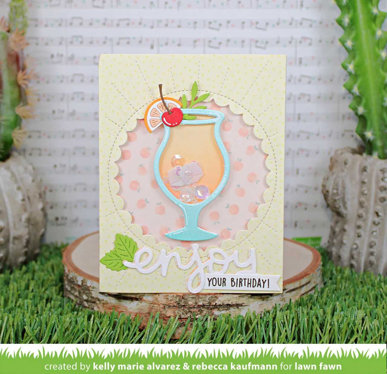Lawn Fawn Scripty Enjoy LF3186 Stanzschablone Schreibschrift