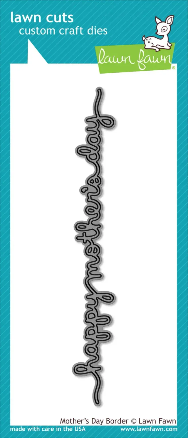 Lawn Fawn Mother's Day Border Stanzen Schriftzug