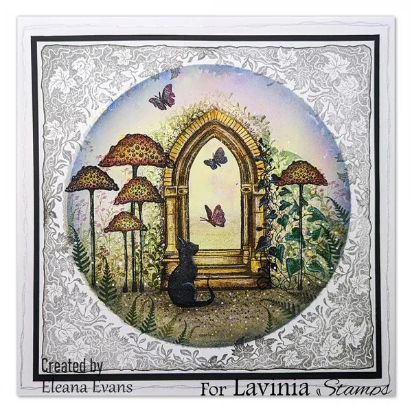Lavinia Stamps Wild Leaf Corner Stempel Ecke