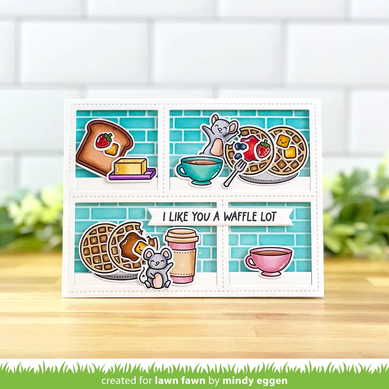 Lawn Fawn A Waffle Lot Stempelset Waffel