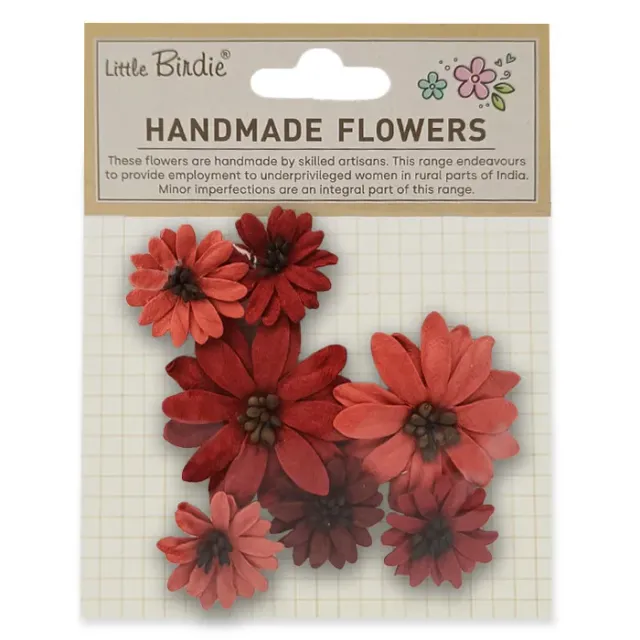 Lavinia Stamps Handmade Flowers Doy Blüten Rot 7 Stück