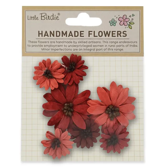Lavinia Stamps Handmade Flowers Doy Blüten Rot 7 Stück