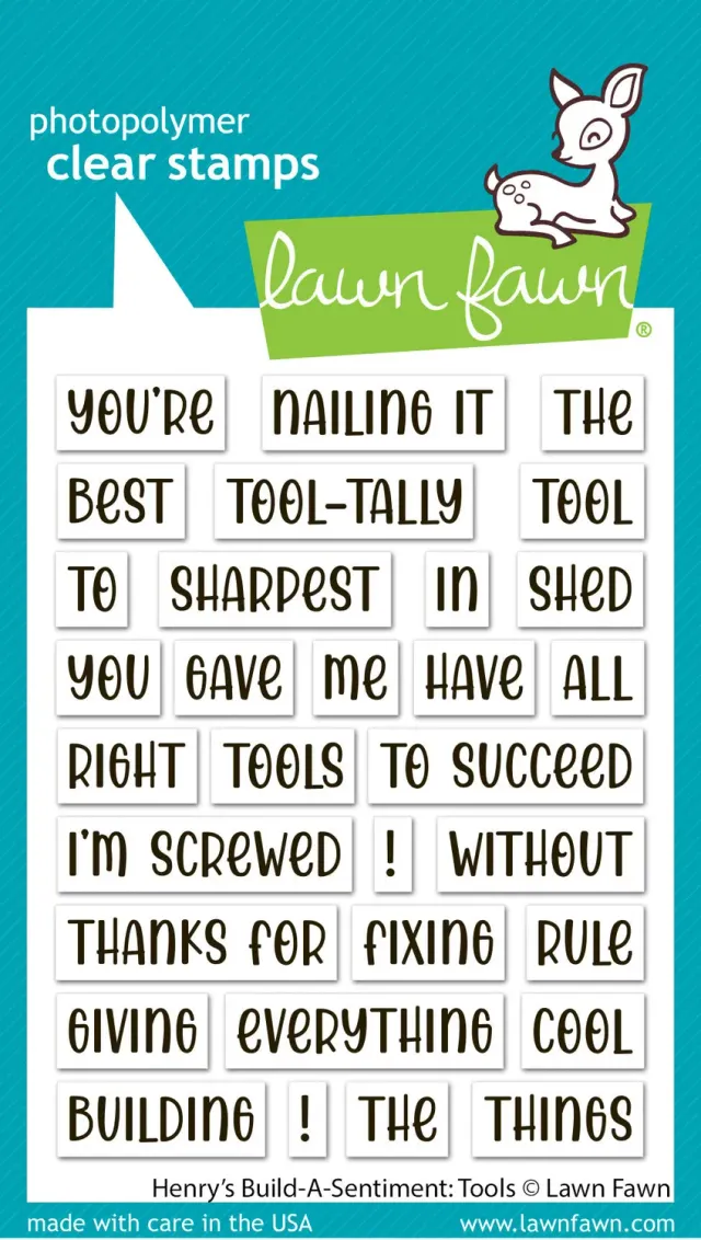 Lawn Fawn Henry's Build-a-Sentiment Tools Stempel Vatertag