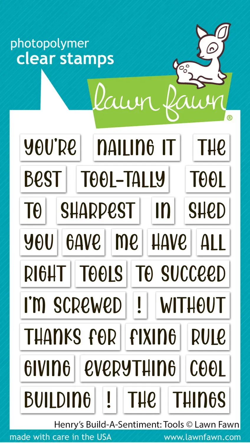 Lawn Fawn Henry's Build-a-Sentiment Tools Stempel Vatertag