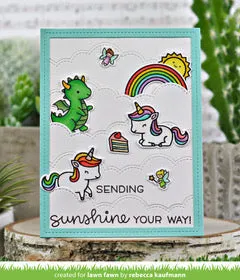Lawn Fawn Little Dragon Clear Stamps Stempelset Drache