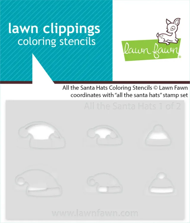 Lawn Fawn All the Santa Hats Schablonen 2-teilig