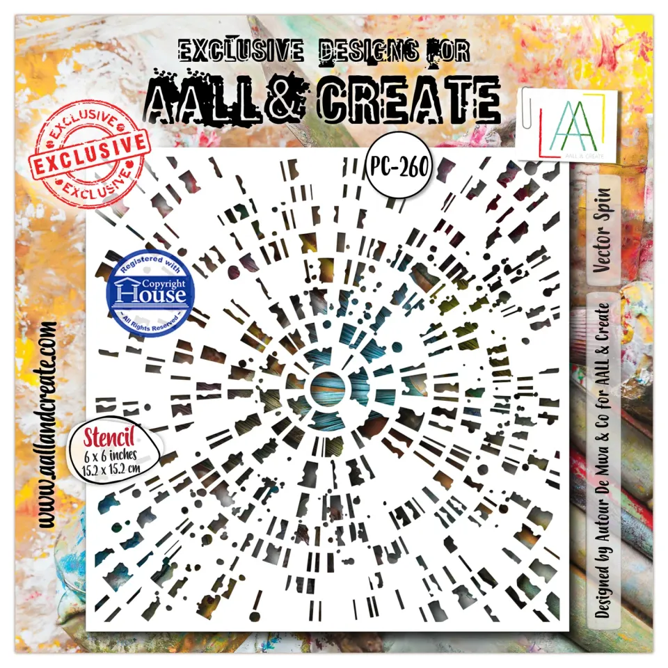 AALL and Create PC-260 Vector Spin Schablone 15x15 cm Mylar