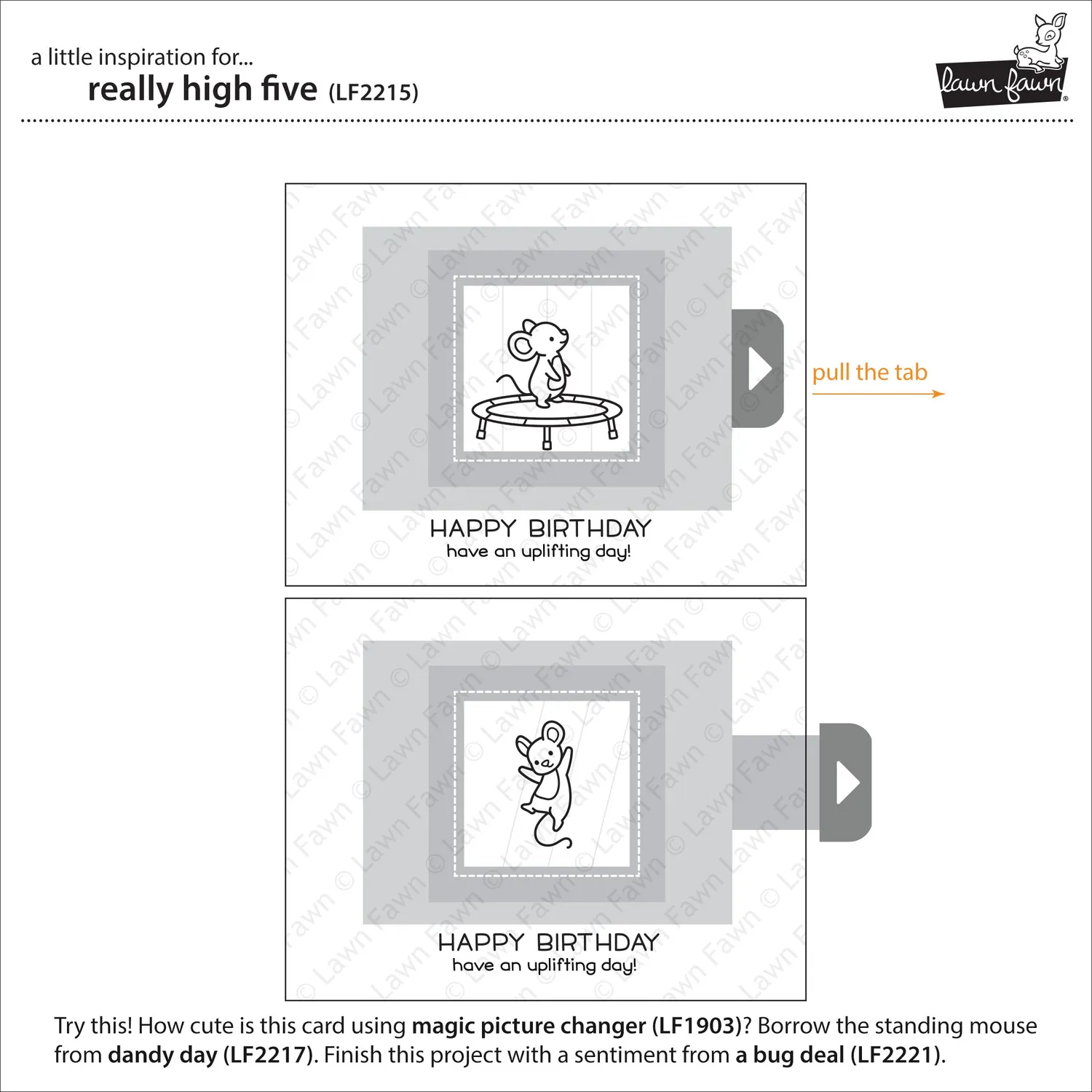 Lawn Fawn Really High Five LF2215 Clear Stempelset Geburtstag