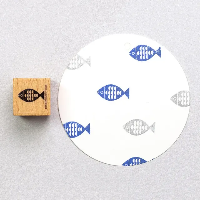 Perlenfischer Fisch Stempel 9x19 mm maritim