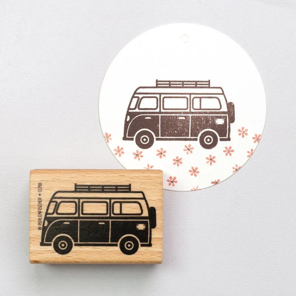 Perlenfischer Bus Stempel 32x50 mm Bulli Van