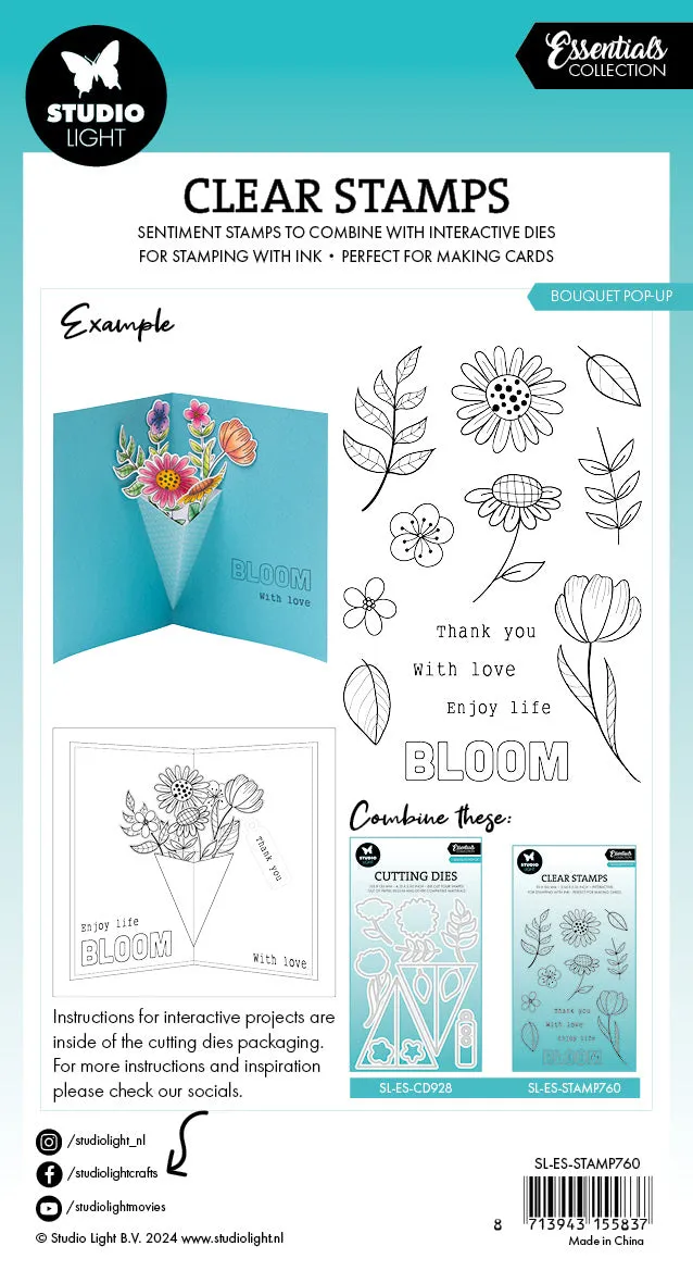 Studio Light Essentials Clear Stamp Bouquet Pop-up Blumen