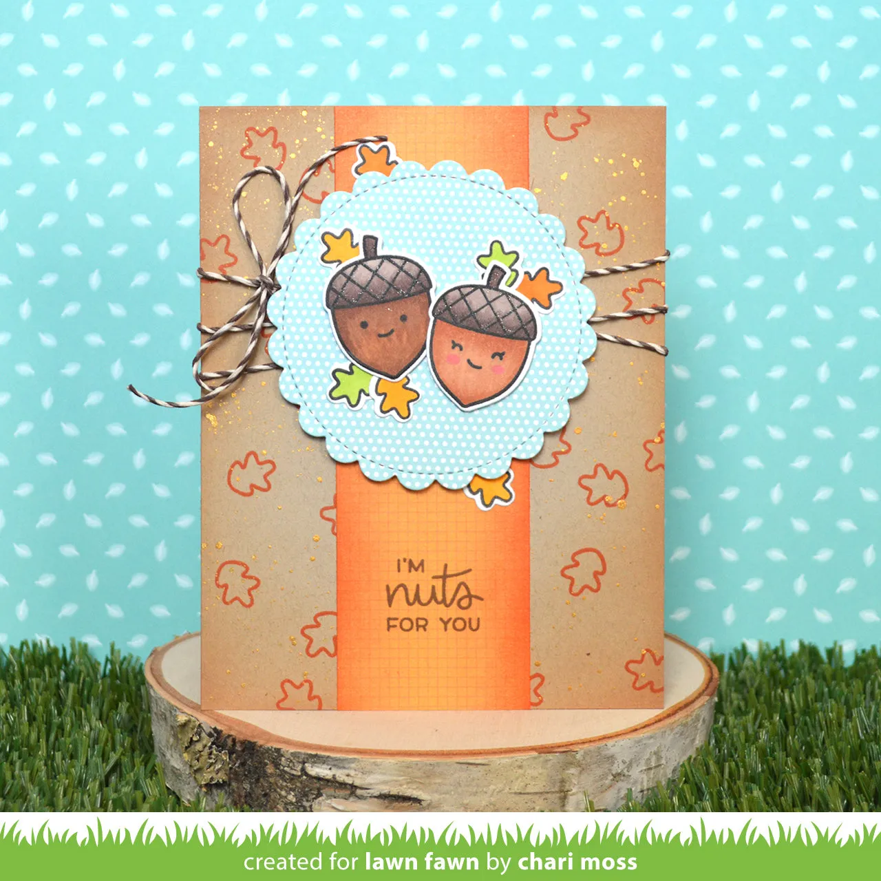 Lawn Fawn Big Acorn Stempelset Eichel Herbst Motiv