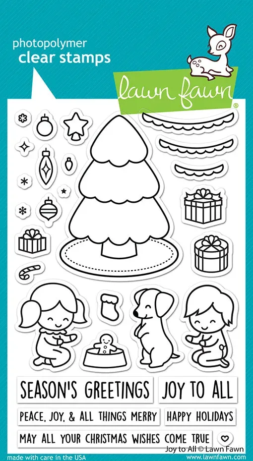Lawn Fawn Joy to All LF2668 Stempelset Weihnachten